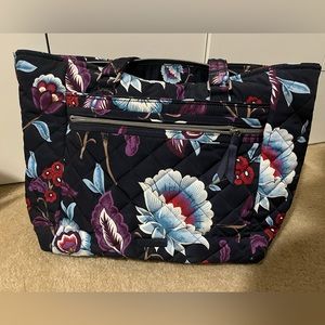 Vera Bradley Work Tote - Navy with Floral Print